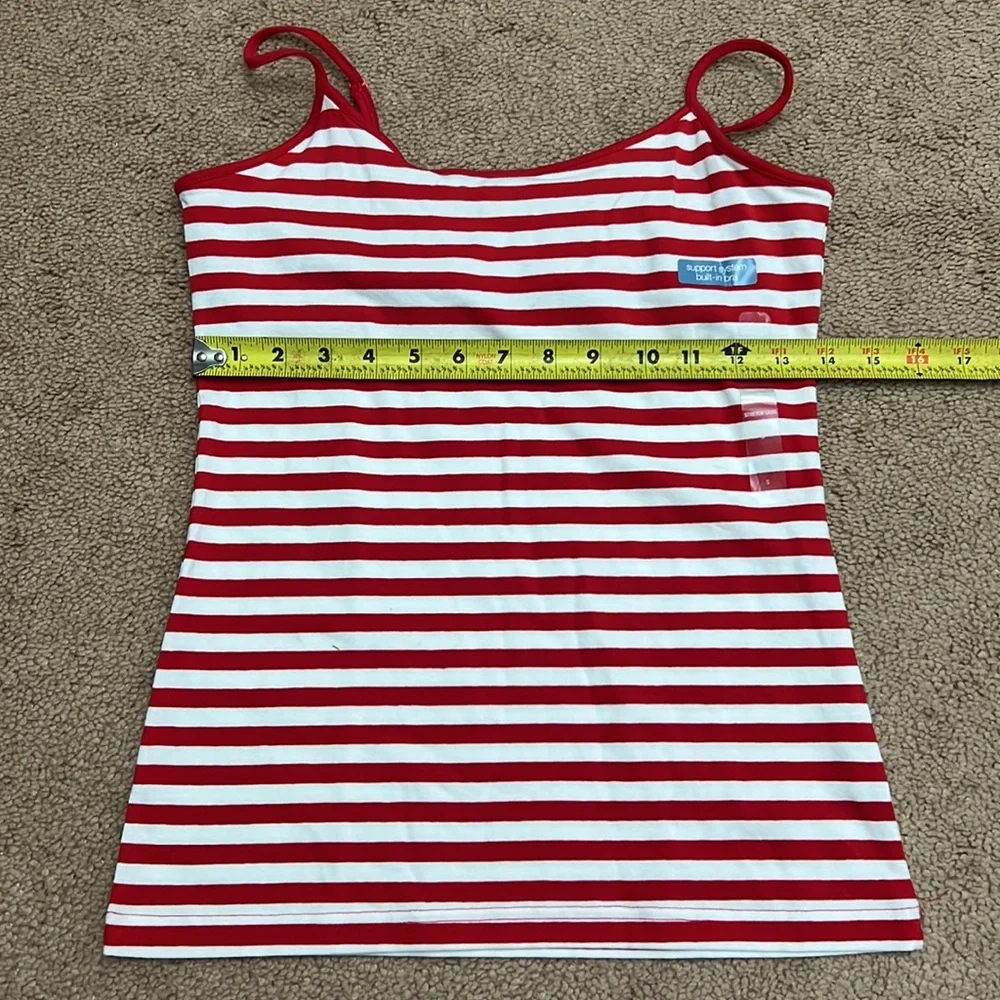 NWT Gap Red & White Strip Cami Tank Top small - Picture 6 of 7